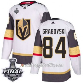 Män Ishockey Vegas Golden Knights Tröja Mikhail Grabovski 84 2018 Stanley Cup Final Patch Adidas Vit Authentic